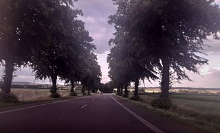 Dunkle Wolken haben sich über den Bäumen auf einem Abschnitt der B252 zusammengebraut. - Simone Flörke