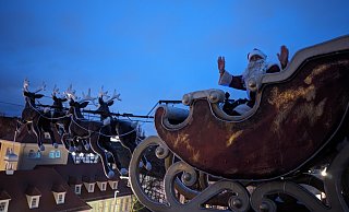 Der fliegende Weihnachtsmann kurz vorm Start. - Susanne Blersch