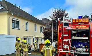 Die 15 Einsatzkräfte der Feuerwehr Bad Lippspringe konnten nach Angaben des Einsatzleiters Michael Heck den Brand schnell löschen. - Ralph Meyer