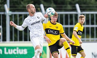 Ein zu kurzer Rückpass an den Torwart vom SV Rödinghausen leitete das 0:1 ein. - Noah Wedel