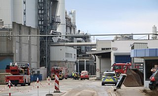 Das Kraftwerk von Pfleiderer in Gütersloh musste in der Folge des Brandes heruntergefahren werden. Die Höhe des Schadens konnte noch nicht beziffert werden. - Thorsten Heß