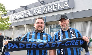 Andreas Ludwig (l.) ist seit der Erstauflage der Drei-Hasen-Grätsche im September 2019 mit dabei. Der neue Kolumnist an seiner Seite ist Markus Lüttgens, der die Nachfolge von Stephan Simann antritt. - Frank Beineke
