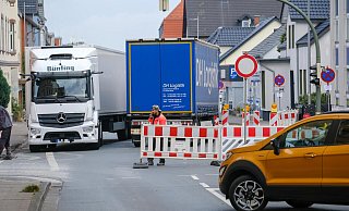 Sperrung der Jöllenbecker Straße. - Andreas Zobe