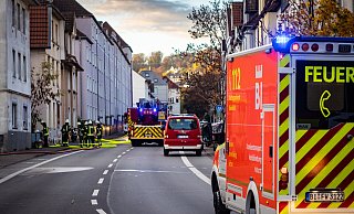 Die Oststraße wurde für den Einsatz in beide Fahrtrichtungen gesperrt. - Mike-Dennis Müller