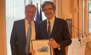 Bad Lippspringes Bürgermeister Ulrich Lange besuchte den französischen Botschafter in Deutschland, Francois Delattre. - Stadt Bad Lippspringe