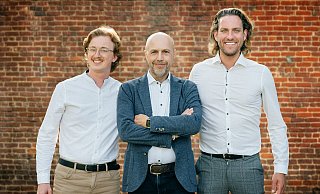 Das Team hinter „BringBee“: Johann Ferdinand Pietsch (26, v.l.), Carsten Jürgens und Alexander Klimitz. - Bring Bee