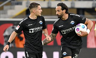 Topscorer Florent Muslija (l.) und Sturmroutinier Adriano Grimaldi zählen beim SCP zu den Gewinnern der Hinrunde. - Imago Images