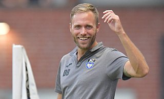 Daniel Brinkmann überwintert mit dem Regionalligisten SC Wiedenbrück auf Rang sieben. - Jens Dünhölter