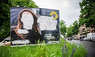 Zahlen zu beschädigten Plakaten gab es bei den Grünen zunächst nicht. - Michael Kappeler