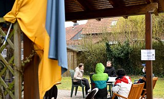 Fast 3.500 Geflüchtete aus der Ukraine sind mittlerweile in Bielefeld angekommen. - epd-bild / Nancy Heusel