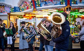 Der Posaunenchor sorgte in der Vergangenheit für besinnliche Stimmung im Stadtteil. - Felix Boche