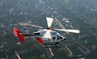 Der zweite Einbrecher konnte mithilfe eines Polizeihubschraubers schnell gefasst werden. - MIK NRW / Jochen Tack