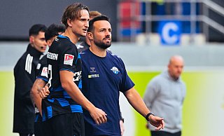 SCP-Coach Ralf Kettemann will seinen Schützling Jonah Sticker (l.) an diesem Mittwoch in einem nicht-öffentlichen Testspiel über die volle Distanz spielen lassen, um sich ein besseres Bild vom Last-Minute-Neuzugang machen zu können. - Besim Mazhiqi