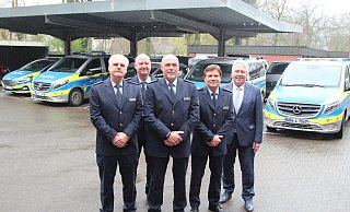 Stellten die Bilanz vor: Andreas Delplanque (v.l.), Andreas Brings, Hans-Joachim Gronau, Michael Amelung, Landrat Jürgen Müller. - Mira Solke