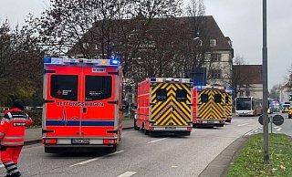 Einsatz für Rettungswagen und Polizei in Minden. - Patrick Schwemling