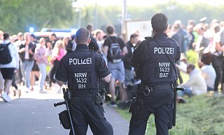 Die Polizei musste am Hücker Moor eingreifen. - Claus Frickemeier
