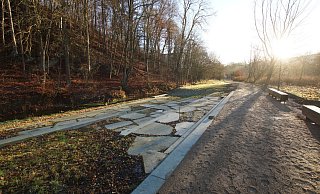 So sieht der Gandeantritt im Auepark aus. An der Stelle haben Besucher der Landesgartenschau in Bad Gandersheim Zugung zum Fluss Gande. - Landesgartenschau Bad Gandersheim