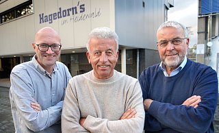Helmut Delker (v. l.), Hans-Hermann Kirschner und Heiner Kollmeyer gehen in ihre dritte gemeinsame Amtszeit als Vorstand des Fußball-Regionalligisten FC Gütersloh. Im Interview sprechen Sie über ihre Pläne mit dem Verein. - Christian Geisler