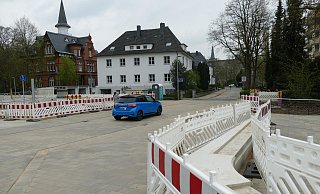 Die Schillerstraße ist zwischen Promenade Wilhelmsplatz und Balkon Schillerbrücke wieder freigegeben. - Benedikt Riemer