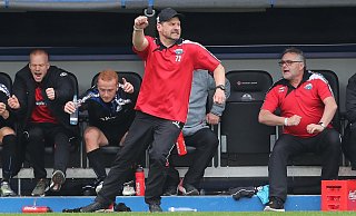 So jubelte der damalige SCP-Cheftrainer Steffen Baumgart am 12. Mai 2019 über den 4:1-Heimsieg gegen den HSV. - picture alliance