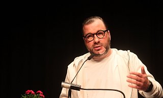 Thorsten Kleile von der NGG hielt die Hauptrede beim 1. Mai in Löhne. - Felix Eisele