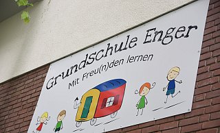 An der Grundschule Enger-Mitte ist zu wenig Platz. Doch wie und wo mehr Platz geschaffen werden soll, erhitzt in der Engeraner Politik die Gemüter. - Mareike Patock