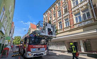 Die Feuerwehr ist in der Lübberstraße im Einsatz. - Susanne Barth