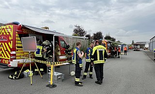 Ein Großaufgebot an Einsatzkräfte ist in Geseke im Einsatz. - Feuerwehr Soest