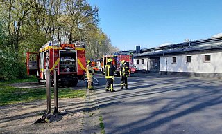 Im Einsatz waren 40 Feuerwehrleute. - Feuerwehr Paderborn