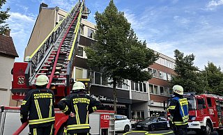 Die Feuerwehr war am Montagabend an der Eickhoffstraße in Gütersloh im Einsatz. - Patrick Menzel