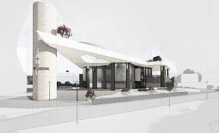 So könnte das „Janup-Kultur-Zentrum“ von der Straße Auf der Freiheit aus aussehen. Nach der von der CDU beauftragten Studie würde der Haupteingang aber hinten, Richtung Jakobi-Kirche, liegen. - Ralf Bittner