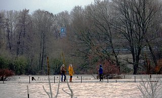 Anstatt hier im Bruch zu stehen, soll das Wasser künftig in ein mehr als 300.000 Quadratmeter großes Flutbecken laufen. - Katharina Eisele