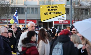 Eine Demonstration im März auf dem Kesselbrink. - Oliver Krato