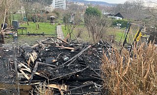 Die Gartenlaube Stunden nach dem nächtlichen Brand. - Paul Brinkmann