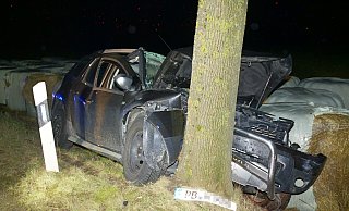 Das zerstörte Auto, ein Dacia Duster, kurz nach dem Unfall. - Ralph Meyer