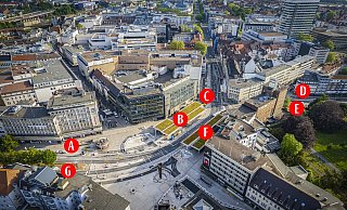 Sieben neue Haltepunkte sind ab Montag, 27. Juni, am Jahnplatz gültig. - Mike-Dennis Müller