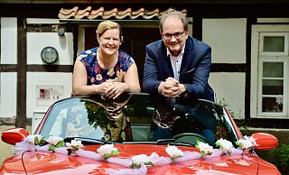 Frisch verheiratet: Ann Katrin Brambrink und Matthias Trepper haben sich das Ja-Wort gegeben. - Wolfgang Wotke