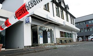 Der Geldautomat der Deutschen Bank an der Alten Bünder Straßeist im September gesprengt worden. - Felix Eisele