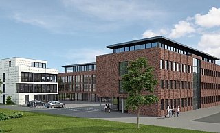 Das neue Quartier an der Heinrichstraße wird aus drei Gebäudekomplexen bestehen. - Kögel Immobilien