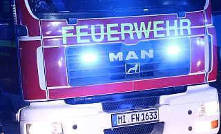 Feuerwehreinsatz in direkter Nähe zum Mindener Krankenhaus. - MT-Archiv