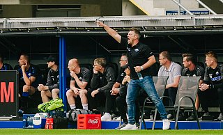 Paderborns Trainer Lukas Kwasniok ist immer „on fire“ und will in Düsseldorf die positive Auswärtsbilanz ausbauen. - Besim Mazhiqi