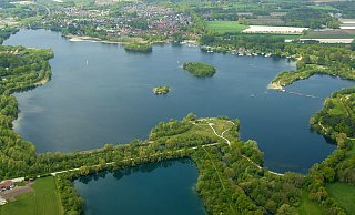 Der Lippesee Anfang Mai aus der Luftperspektive. - Gerd Vieler