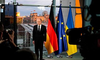 Olaf Scholz in seiner Fernsehansprache am Donnerstagabend. - AFP/Markus Schreiber