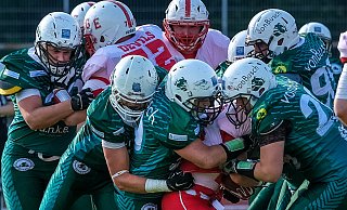 Die Bielefeld Bulldogs spielen nur noch bei den Gelsenkirchen Devils am 9. Oktober. Foto: Andreas Zobe - Foto: Andreas Zobe/NW