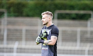 Nino vom Hofe, Stammtorhüter des SC Herford, hier noch während eines Auftritts für seinen alten Verein, den FC Preußen Espelkamp. - Yvonne Gottschlich