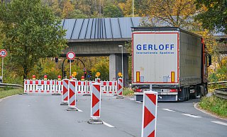 Die Auffahrt auf den Ostwestfalendamm Richtung Innenstadt ist aus Bielefeld-Quelle kommend derzeit gesperrt, ebenso die Abfahrt vom OWD Richtung Quelle. - Andreas Zobe