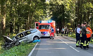 Die Gütersloher Straße zwischen Varensell und Rietberg musste für einige Zeit gesperrt werden. - Thorsten Heß