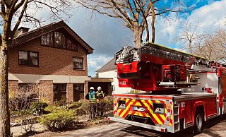 Die Feuerwehr rückte zu einem Brand in Gütersloh aus. - Thorsten Heß