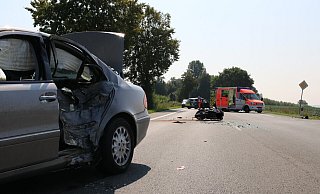 Bei dem Verkehrsunfall verstarb der Motorradfahrer noch an der Unfallstelle. - David Knapp
