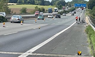Auf der A2 bei Herford hat sich ein Unfall mit einem Motorrad ereignet. - Claus Frickemeier